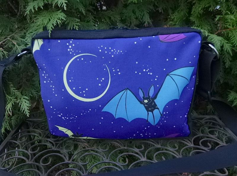 bats and moon shoulder bag purse