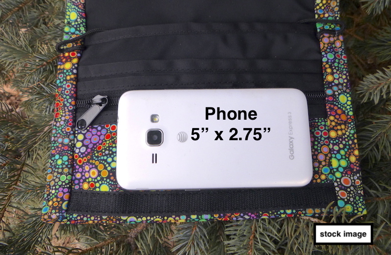 wallet on a string with pocket for phone