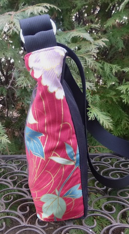 Japanese peonies zippered crossbody purse