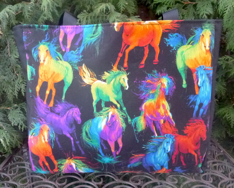Colorful horses Fleur tote bag