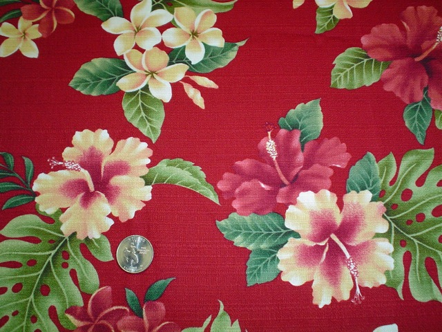 Hawaiian flowers barkcloth fabric for custom bags Zoe's Bag Boutique