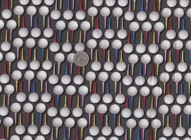 Golf fabrics for custom made bags at Zoe's Bag Boutique
