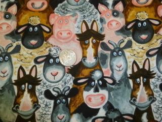 Farm animal fabrics for custom bags at Zoe's Bag Boutique