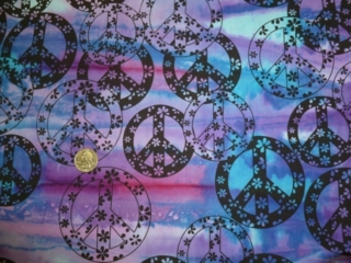 Peace fabrics for custom bags at Zoe's Bag Boutique