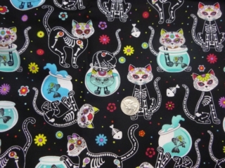 Day of the Dead fabrics for custom made bags at Zoe's Bag Boutique