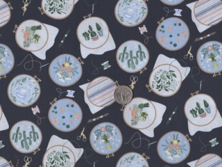 Hobbies fabric for custom bags at Zoe's Bag Boutique