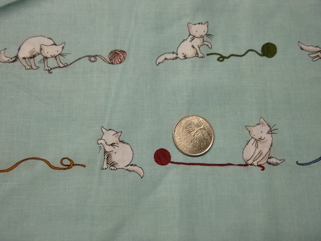 cats and yarn fabric for custom knitting crochet bags by Zoe's Bag Boutique