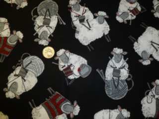 Knitting related fabrics for custom bags at Zoe's Bag Boutique