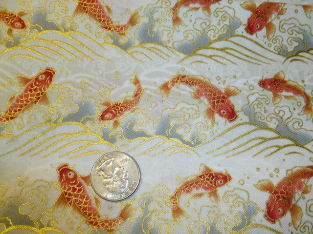 koi in waves fabric for custom bags Zoe's Bag Boutique