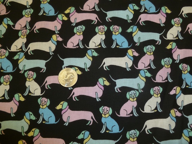 Doxie fabric for custom bags Zoe's Bag Boutique