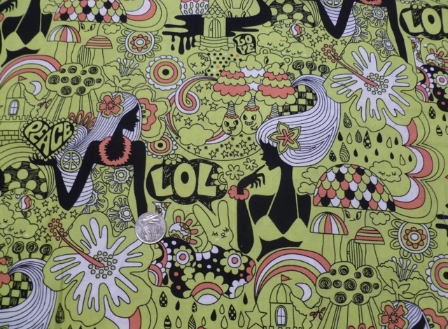 Peace fabrics for custom bags at Zoe's Bag Boutique