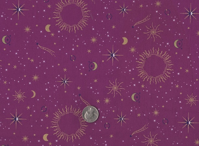 Celestial, moons, stars, planets fabrics for custom bags at Zoe's Bag Boutique