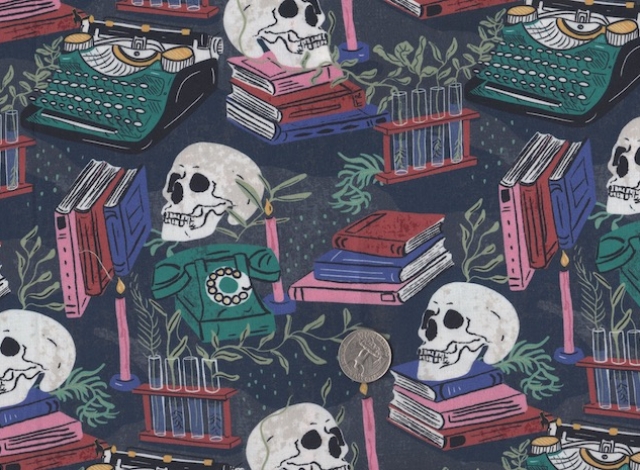 Halloween and Spooky fabrics for custom bags at Zoe's Bag Boutique