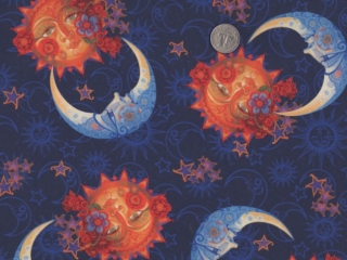 Celestial, moons, stars, planets fabrics for custom bags at Zoe's Bag Boutique