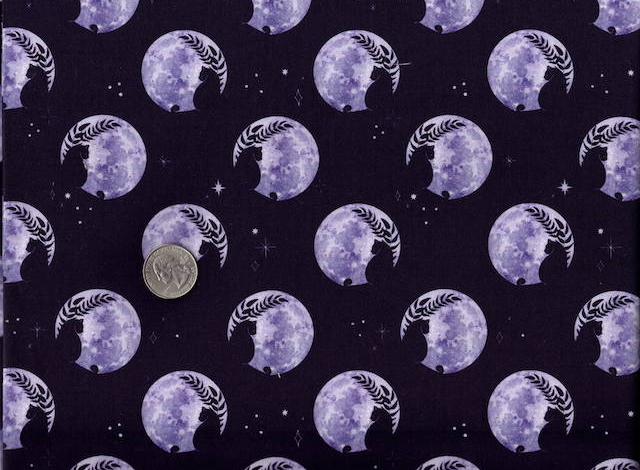 Celestial, moons, stars, planets fabrics for custom bags at Zoe's Bag Boutique