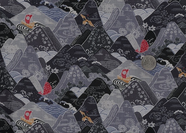 Japanese Mountains gray